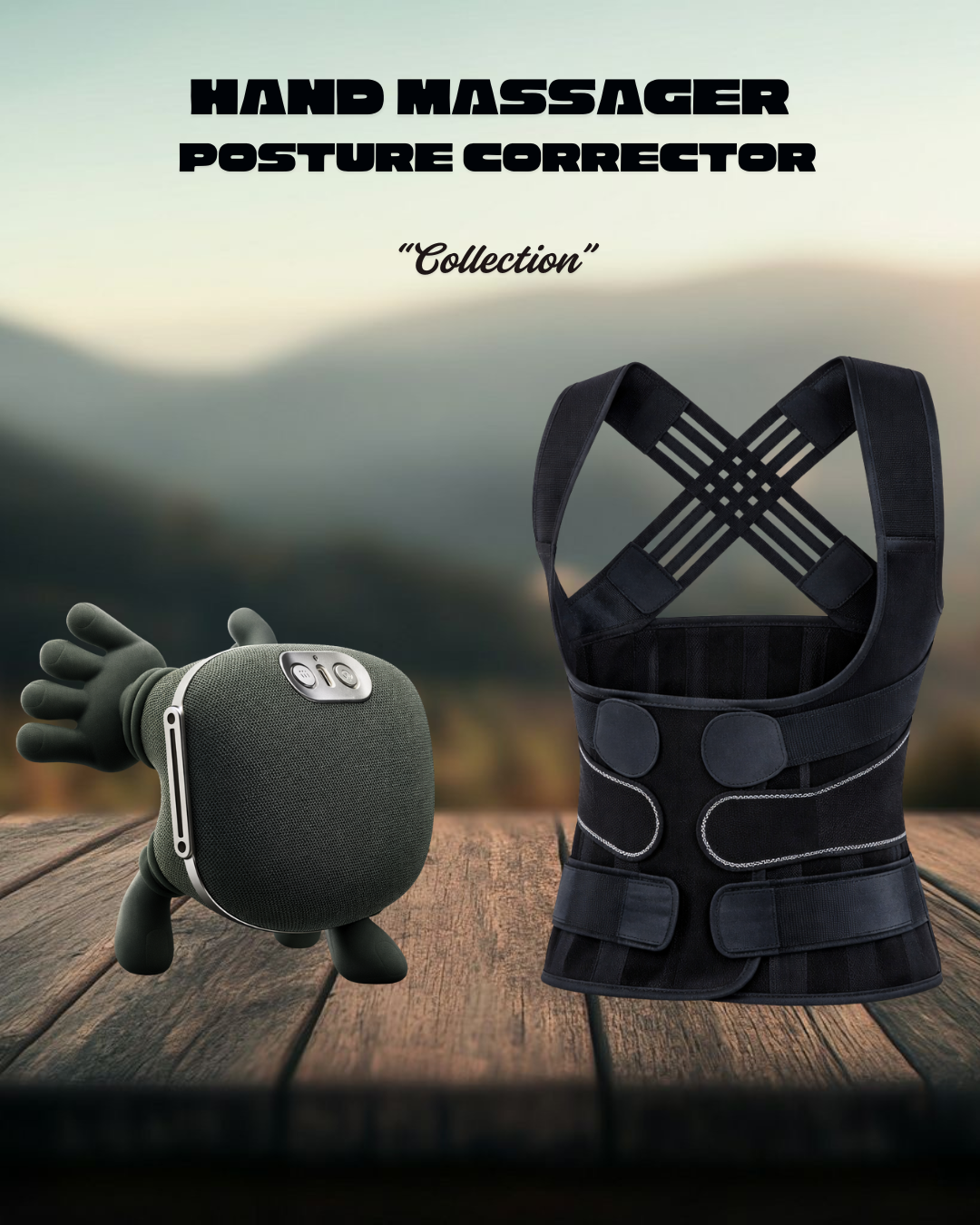 RISING TRENDO™ Body Comfort Duo | Neck Massager + Posture Support Corrector