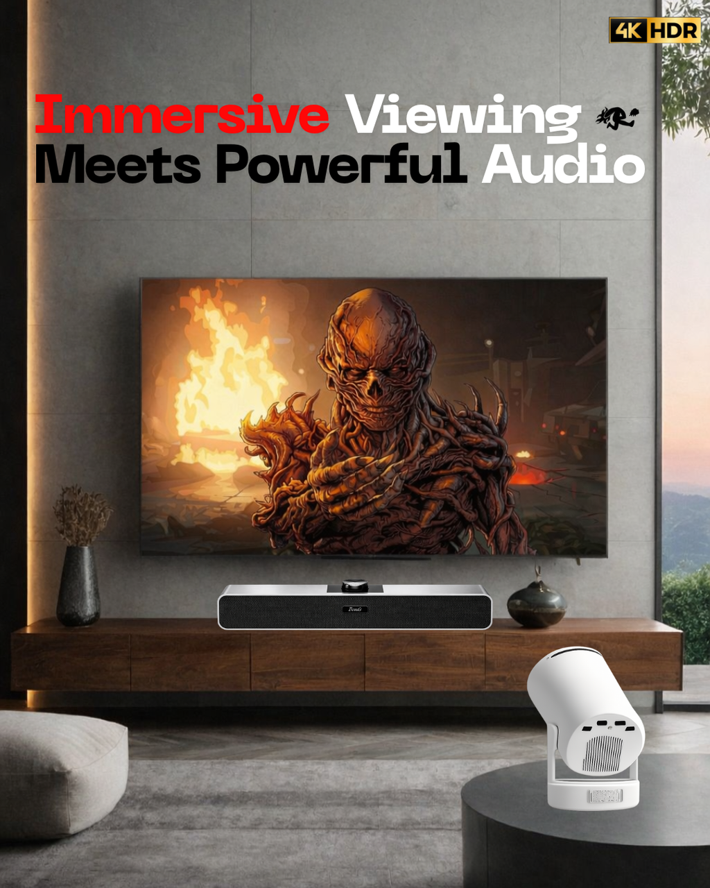 RISING TRENDO™  Cinema One | Smart Portable HD Home Projector