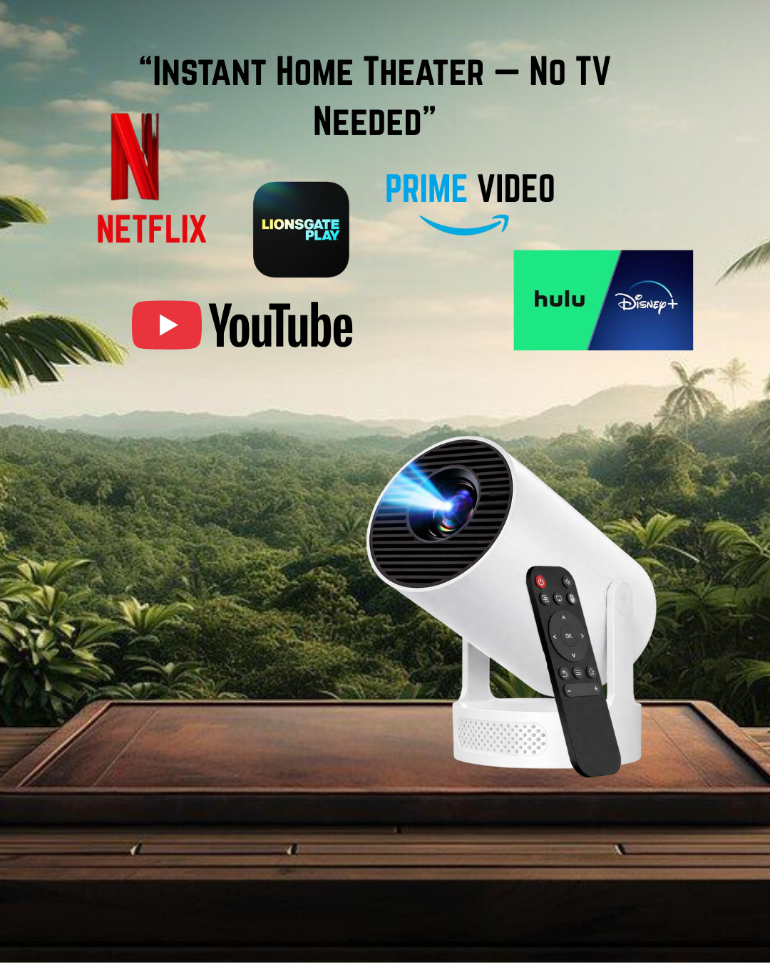 RISING TRENDO™  Cinema One | Smart Portable HD Home Projector